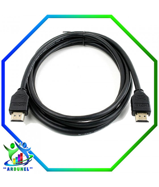 Cable Hdmi 1 Metro V1.4 Fullhd 3d 4k Dorado Ethernet.